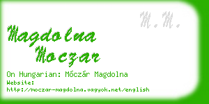 magdolna moczar business card